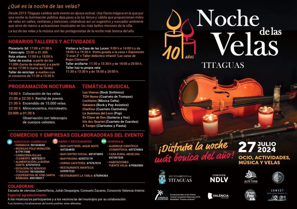 Noche de las velas Titaguas 2024